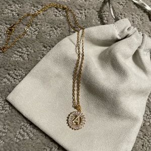 Gold initial necklace